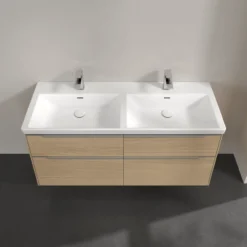 V&b subway 3.0 servantskap 127x57 f/dobbel servant nordic oak håndtak i krom