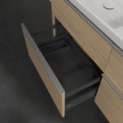 V&b subway 3.0 servantskap 127x57 f/dobbel servant nordic oak håndtak i krom