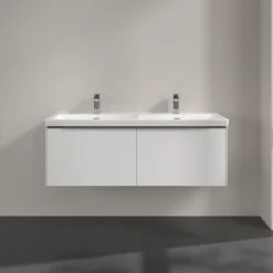 V&b subway 3.0 servantskap 127x42 f/dobbel servant pure white håndtak i krom