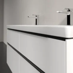 V&b subway 3.0 servantskap 127x57 f/dobbel servant pure white håndtak i volcano black