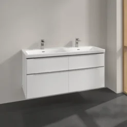 V&b subway 3.0 servantskap 127x57 f/dobbel servant pure white håndtak i krom