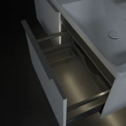 V&b subway 3.0 servantskap 127x42 f/dobbel servant pure white m/lys håndtak i krom