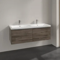 V&b subway 3.0 servantskap 127x42 f/dobbel servant stone oak håndtak i krom