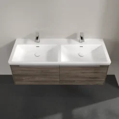 V&b subway 3.0 servantskap 127x42 f/dobbel servant stone oak håndtak i krom