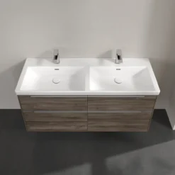 V&b subway 3.0 servantskap 127x57 f/dobbel servant stone oak m/lys håndtak i krom