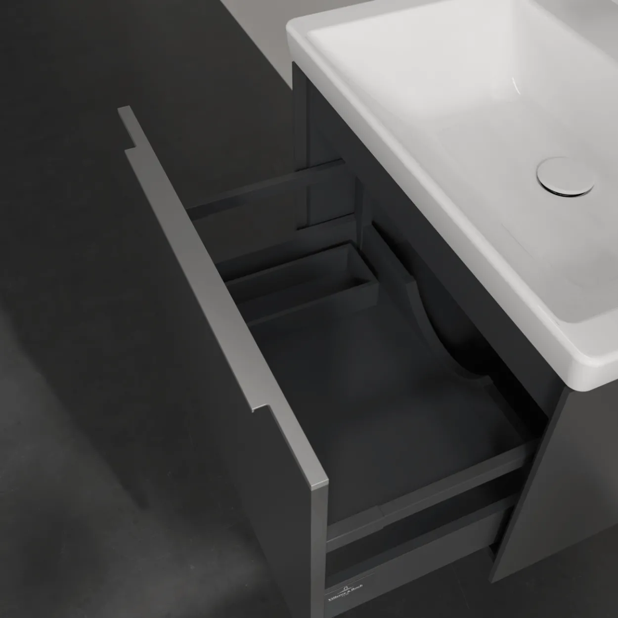 V&b subway 3.0 servantskap 66x42 graphite håndtak i krom