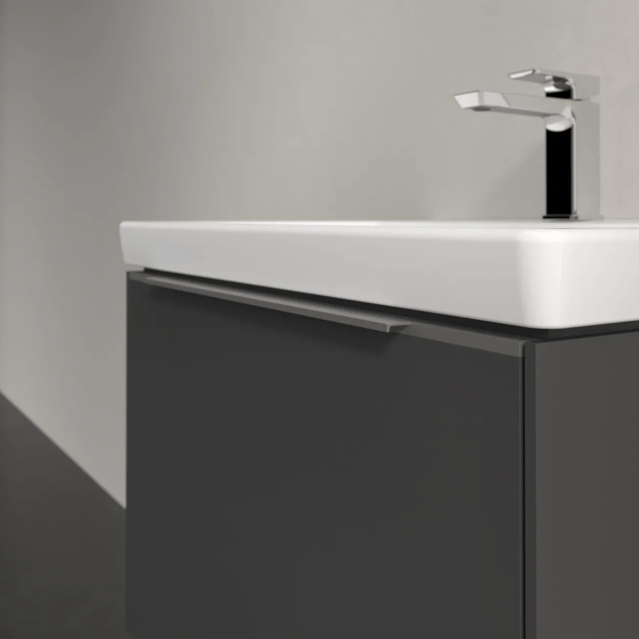 V&b subway 3.0 servantskap 66x42 graphite håndtak i krom