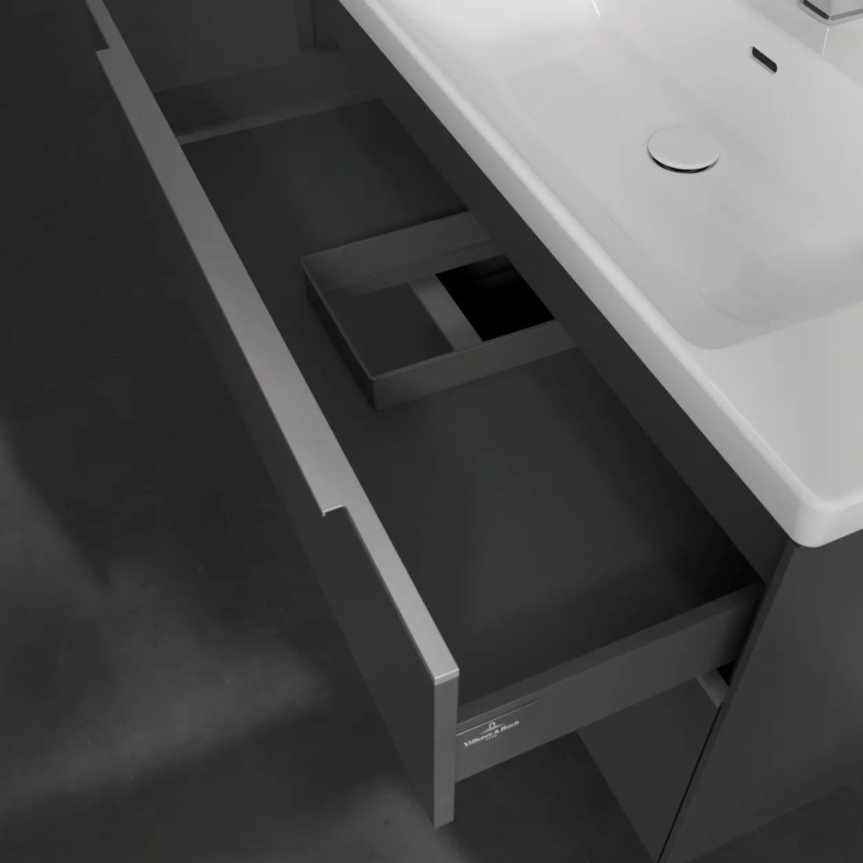 V&b subway 3.0 servantskap 97x57 graphite håndtak i krom