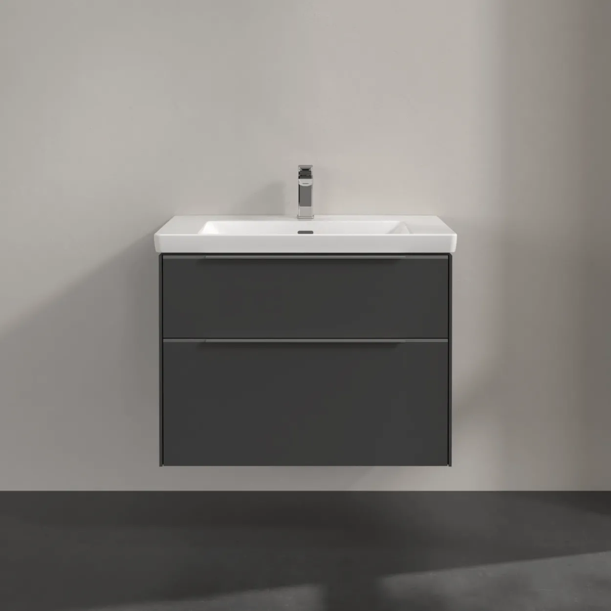 V&b subway 3.0 servantskap 77x57 graphite håndtak i krom