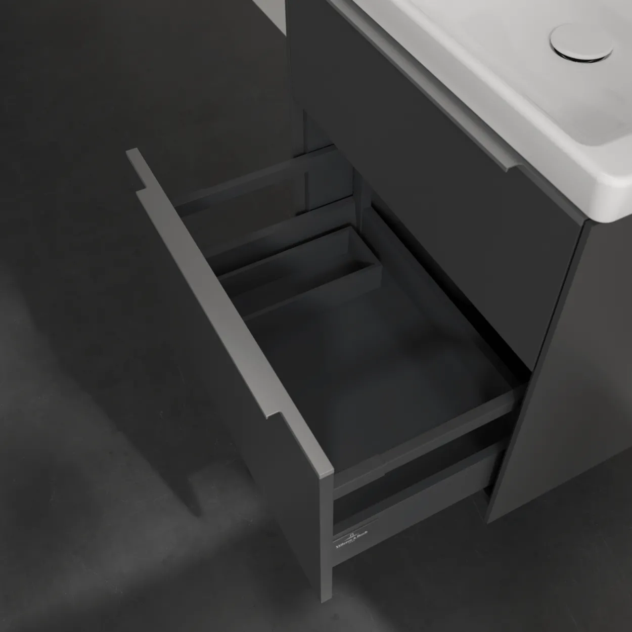 V&b subway 3.0 servantskap 57x47 graphite håndtak i krom