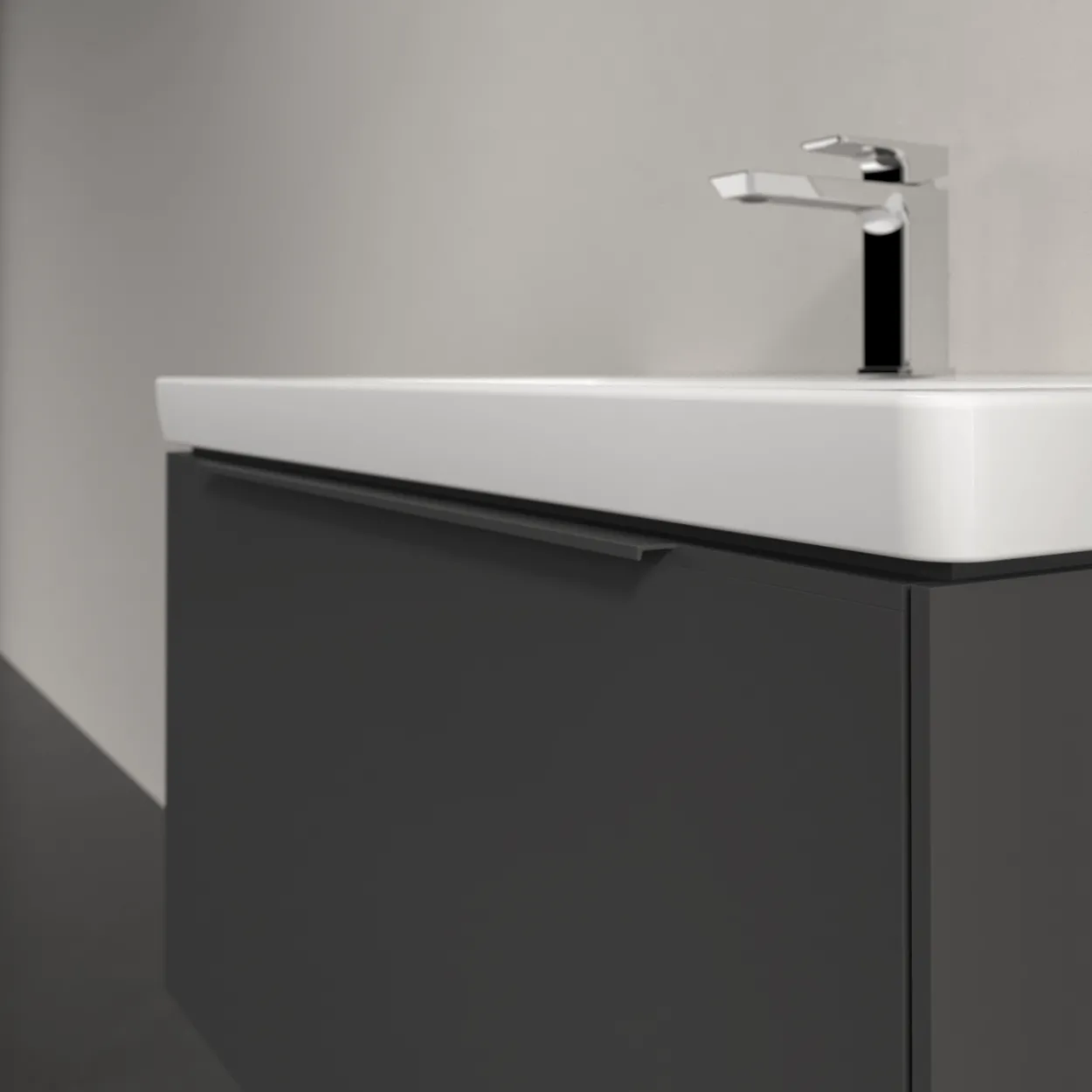 V&b subway 3.0 servantskap 77x42 graphite håndtak i møbelets farge