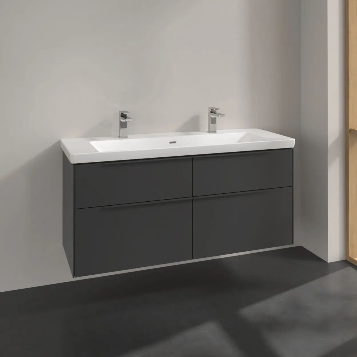 V&b subway 3.0 servantskap 127x57 graphite håndtak i møbelets farge