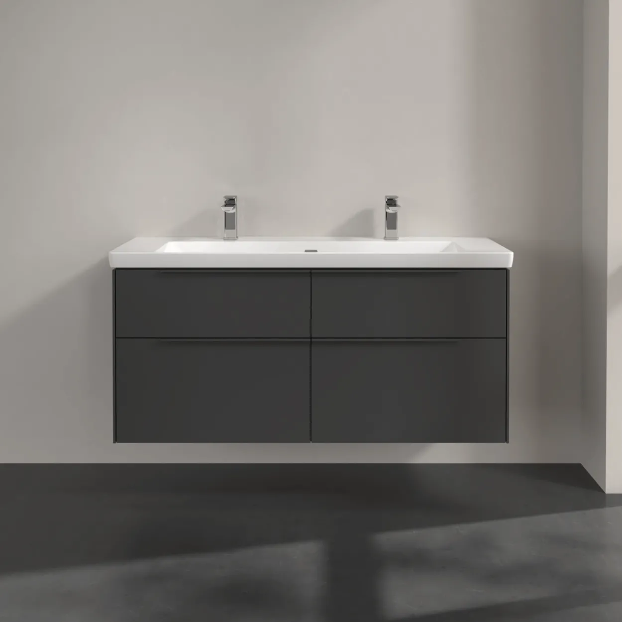 V&b subway 3.0 servantskap 127x57 graphite håndtak i møbelets farge