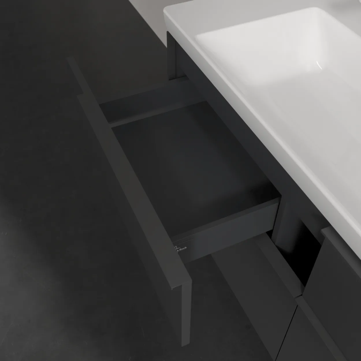 V&b subway 3.0 servantskap 127x57 graphite håndtak i møbelets farge