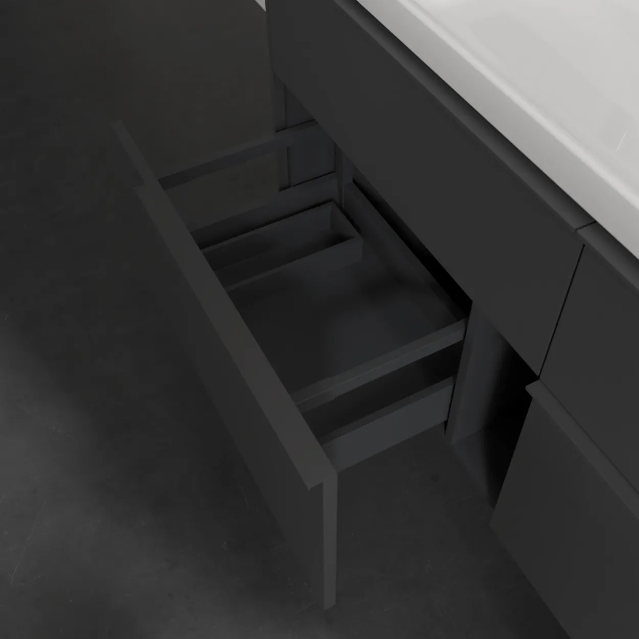 V&b subway 3.0 servantskap 127x57 graphite håndtak i møbelets farge