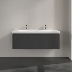 V&b subway 3.0 servantskap 127x42 graphite m/lys håndtak i krom