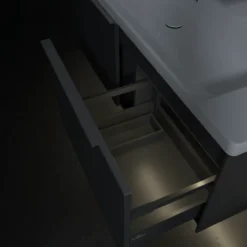 V&b subway 3.0 servantskap 127x42 graphite m/lys håndtak i krom