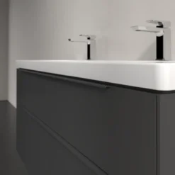 V&b subway 3.0 servantskap 127x57 graphite m/lys håndtak i møbelets farge