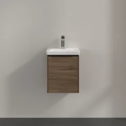 V&b subway 3.0 servantskap 35x42 høyre arizona oak håndtak i volcano black