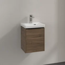 V&b subway 3.0 servantskap 35x42 høyre arizona oak håndtak i volcano black