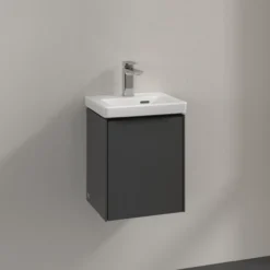 V&b subway 3.0 servantskap 35x42 høyre black graphite håndtak i volcano