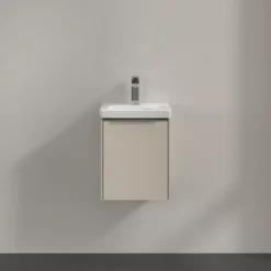 V&b subway 3.0 servantskap 35x42 høyre cashmere grey håndtak i krom