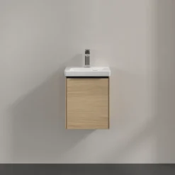 V&b subway 3.0 servantskap 35x42 høyre nordic oak håndtak i volcano black
