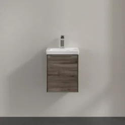 V&b subway 3.0 servantskap 35x42 høyre stone oak håndtak i krom