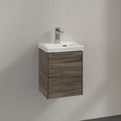 V&b subway 3.0 servantskap 35x42 høyre stone oak håndtak i krom