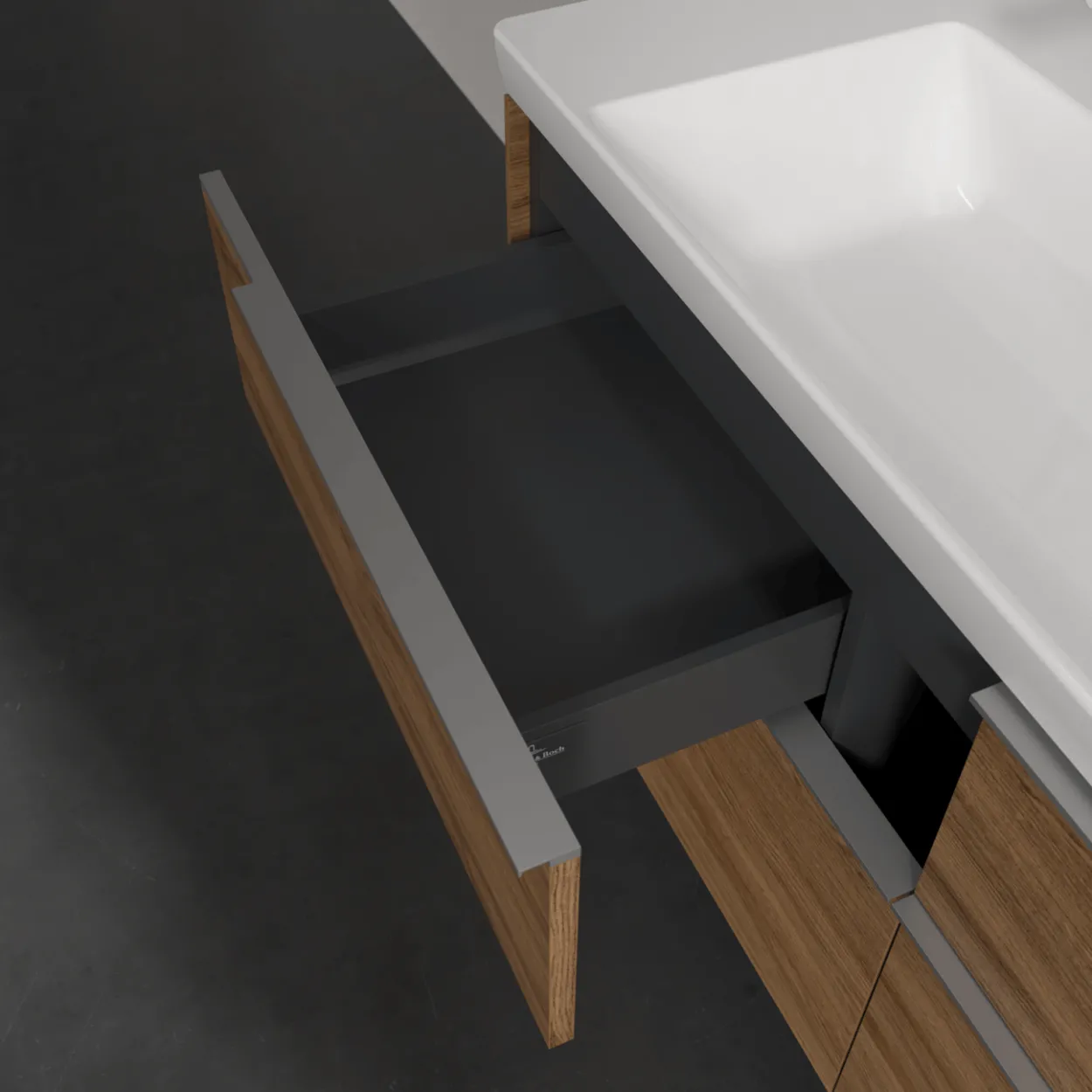 V&b subway 3.0 servantskap 127x57 kansas oak håndtak i krom