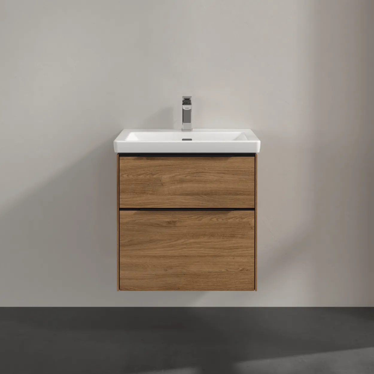 V&b subway 3.0 servantskap 57x47 kansas oak håndtak i volcano black