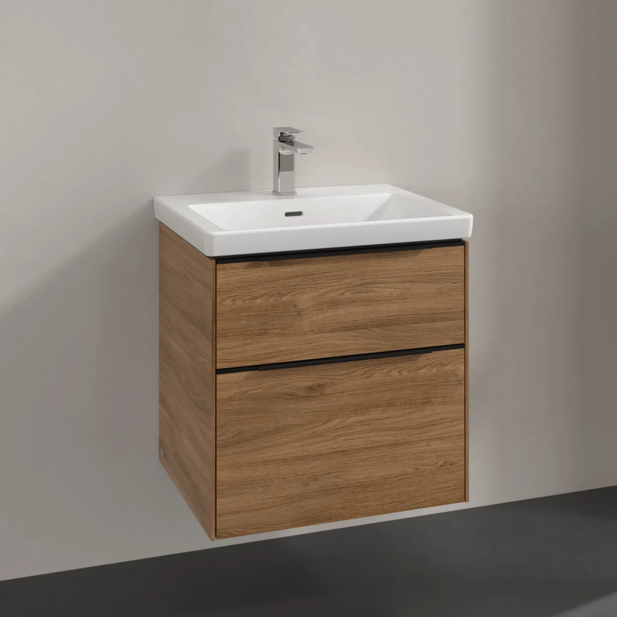 V&b subway 3.0 servantskap 57x47 kansas oak håndtak i volcano black