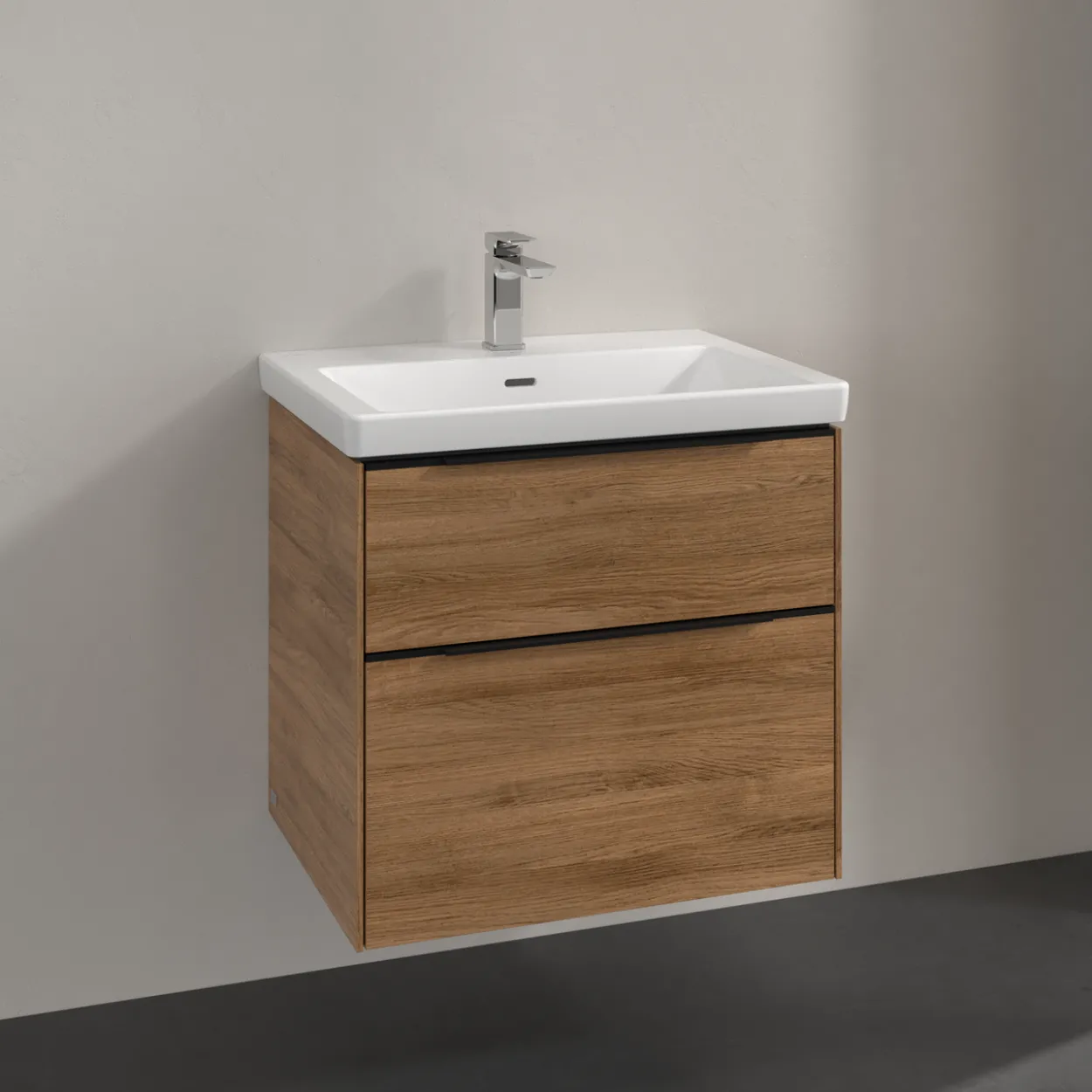 V&b subway 3.0 servantskap 62x57 kansas oak håndtak i volcano black