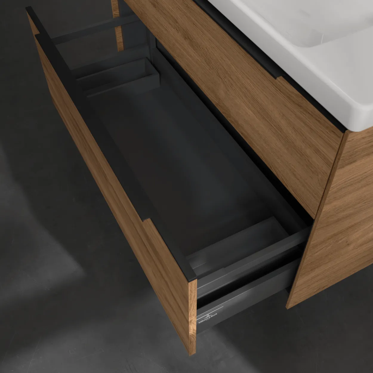 V&b subway 3.0 servantskap 97x57 kansas oak håndtak i volcano black