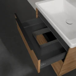 V&b subway 3.0 servantskap 62x57 kansas oak m/lys håndtak i volcano black