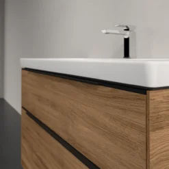 V&b subway 3.0 servantskap 97x57 kansas oak m/lys håndtak i volcano black