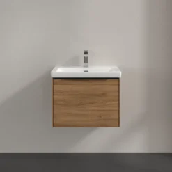 V&b subway 3.0 servantskap 57x42 kansas oak m/lys håndtak i volcano black
