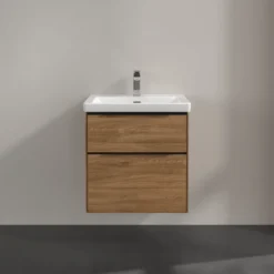 V&b subway 3.0 servantskap 57x47 kansas oak m/lys håndtak i volcano black