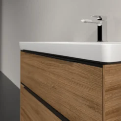 V&b subway 3.0 servantskap 77x57 kansas oak m/lys håndtak i volcano black