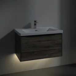 V&b subway 3.0 servantskap 77x42 kansas oak m/lys håndtak i volcano black
