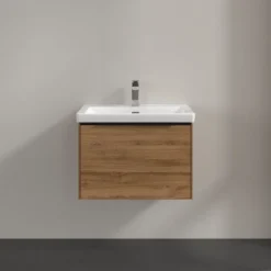 V&b subway 3.0 servantskap 66x42 kansas oak m/lys håndtak i volcano black