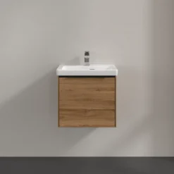 V&b subway 3.0 servantskap 47x42 kansas oak m/lys håndtak i volcano black