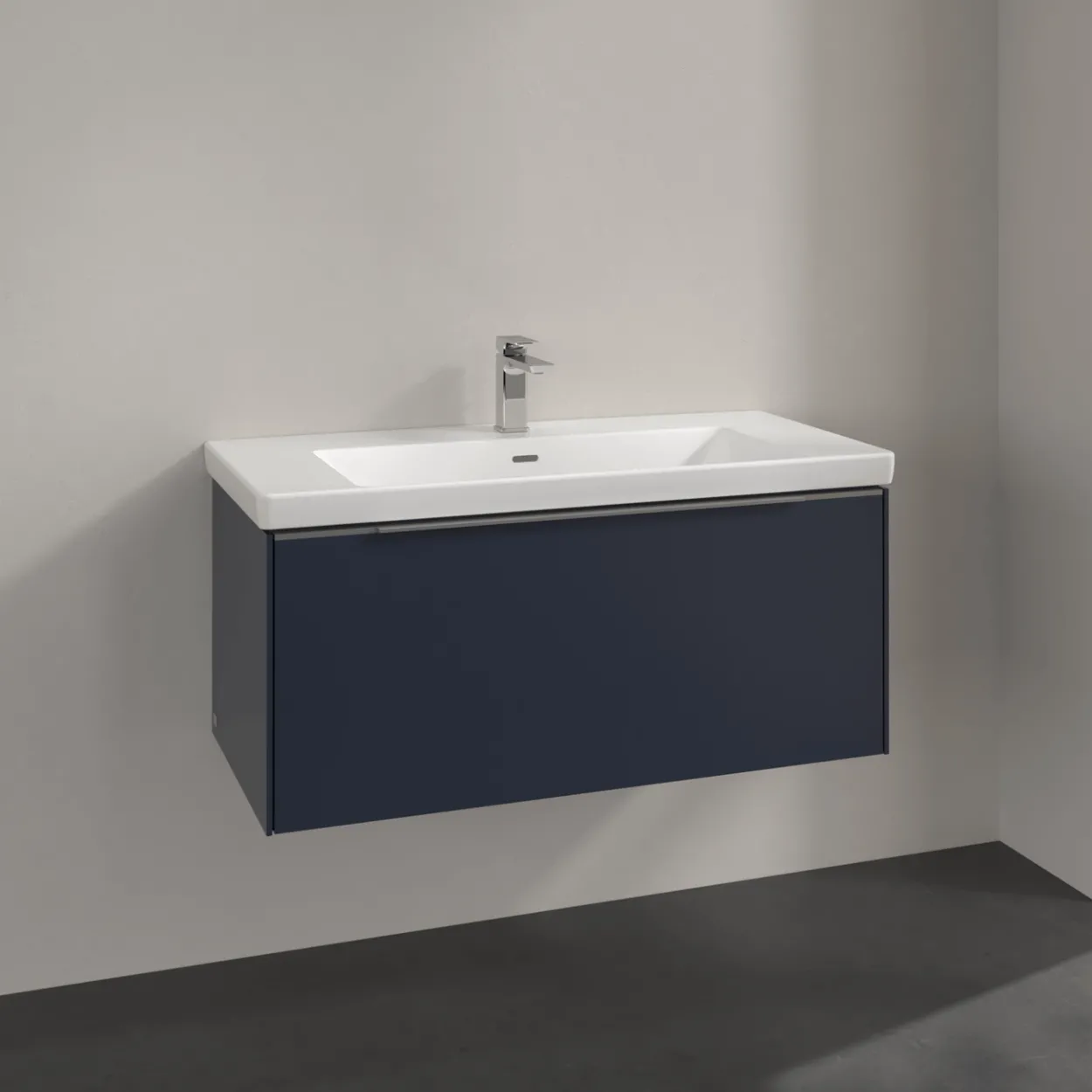 V&b subway 3.0 servantskap 97x42 marine blue håndtak i krom