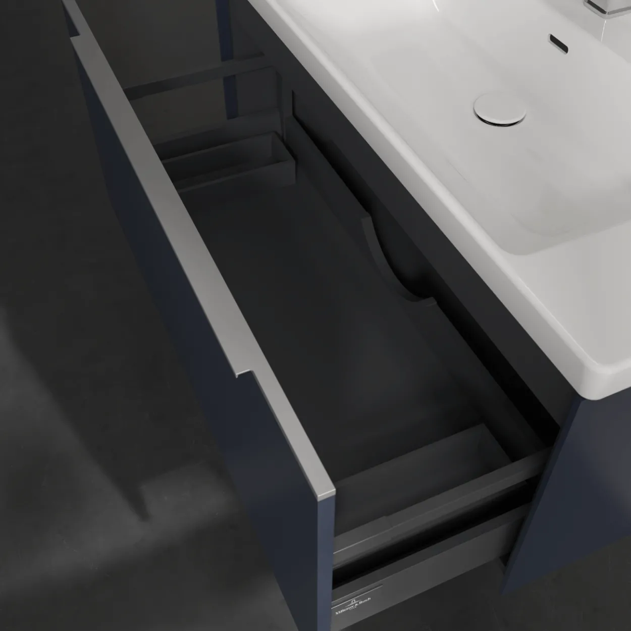 V&b subway 3.0 servantskap 97x42 marine blue håndtak i krom