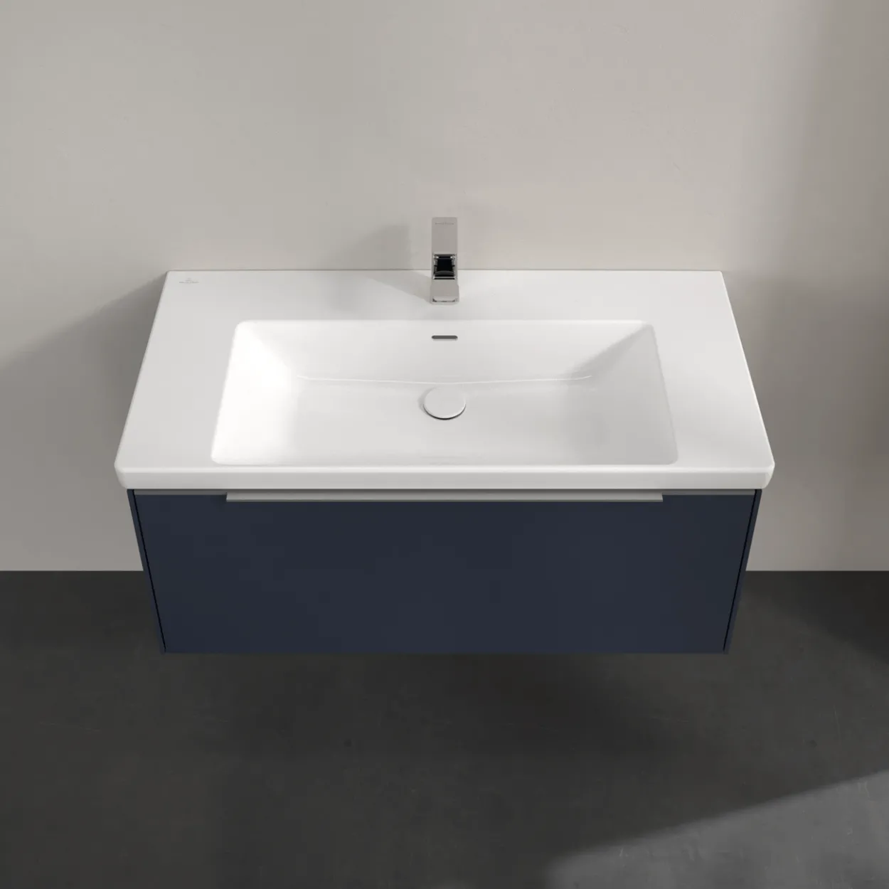 V&b subway 3.0 servantskap 97x42 marine blue håndtak i krom