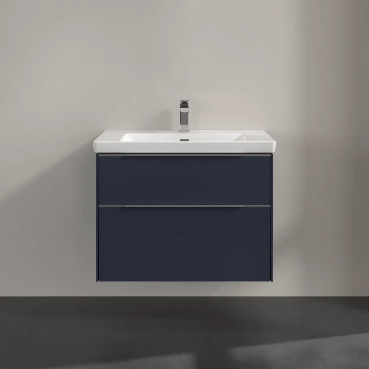 V&b subway 3.0 servantskap 77x57 marine blue håndtak i krom