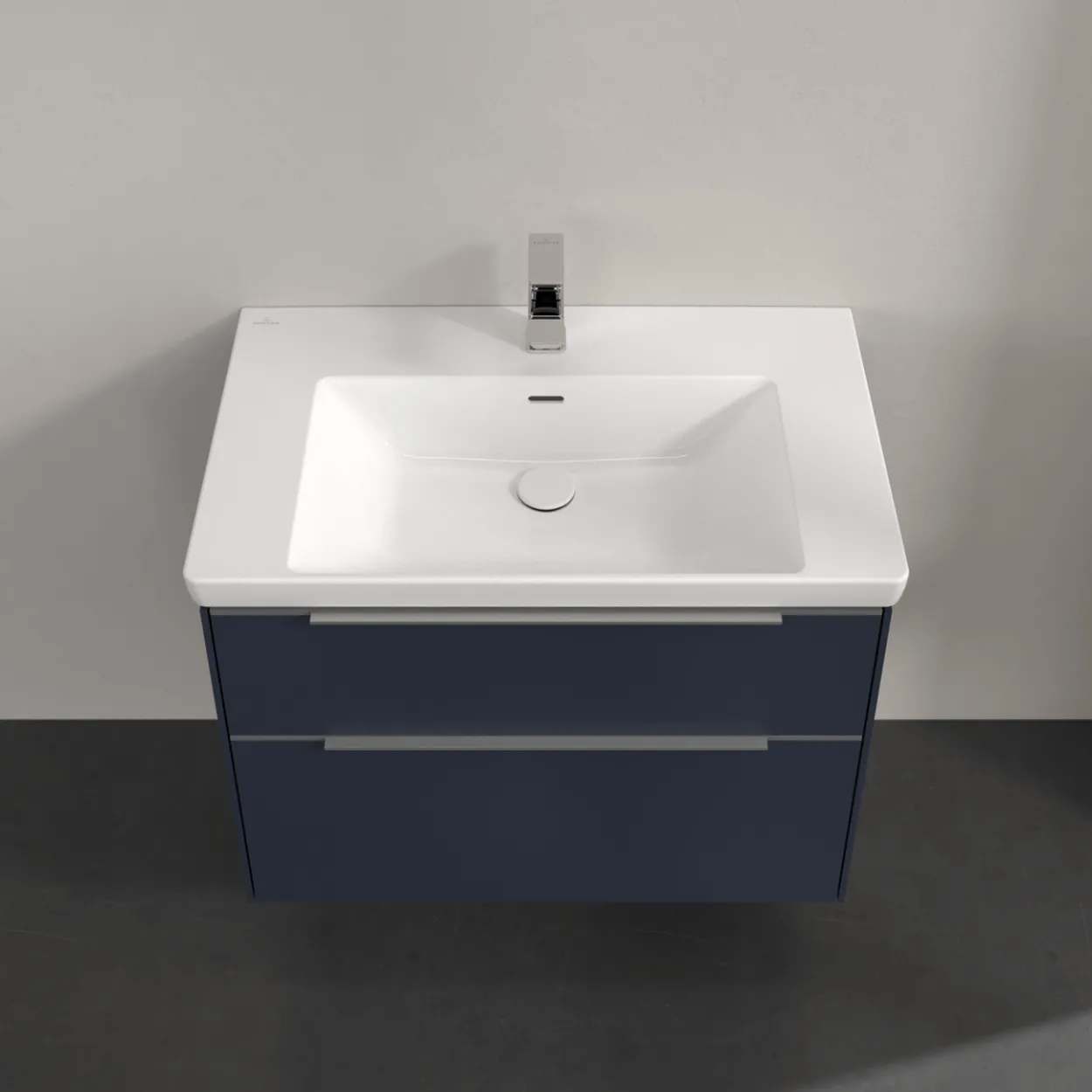 V&b subway 3.0 servantskap 77x57 marine blue håndtak i krom