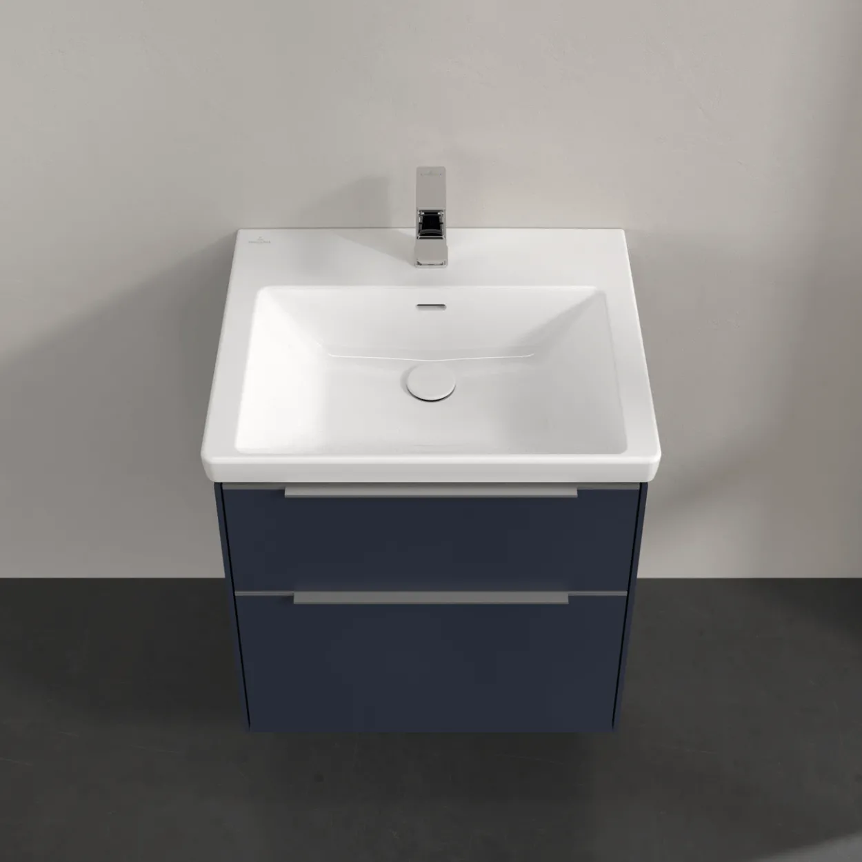 V&b subway 3.0 servantskap 57x47 marine blue håndtak i krom
