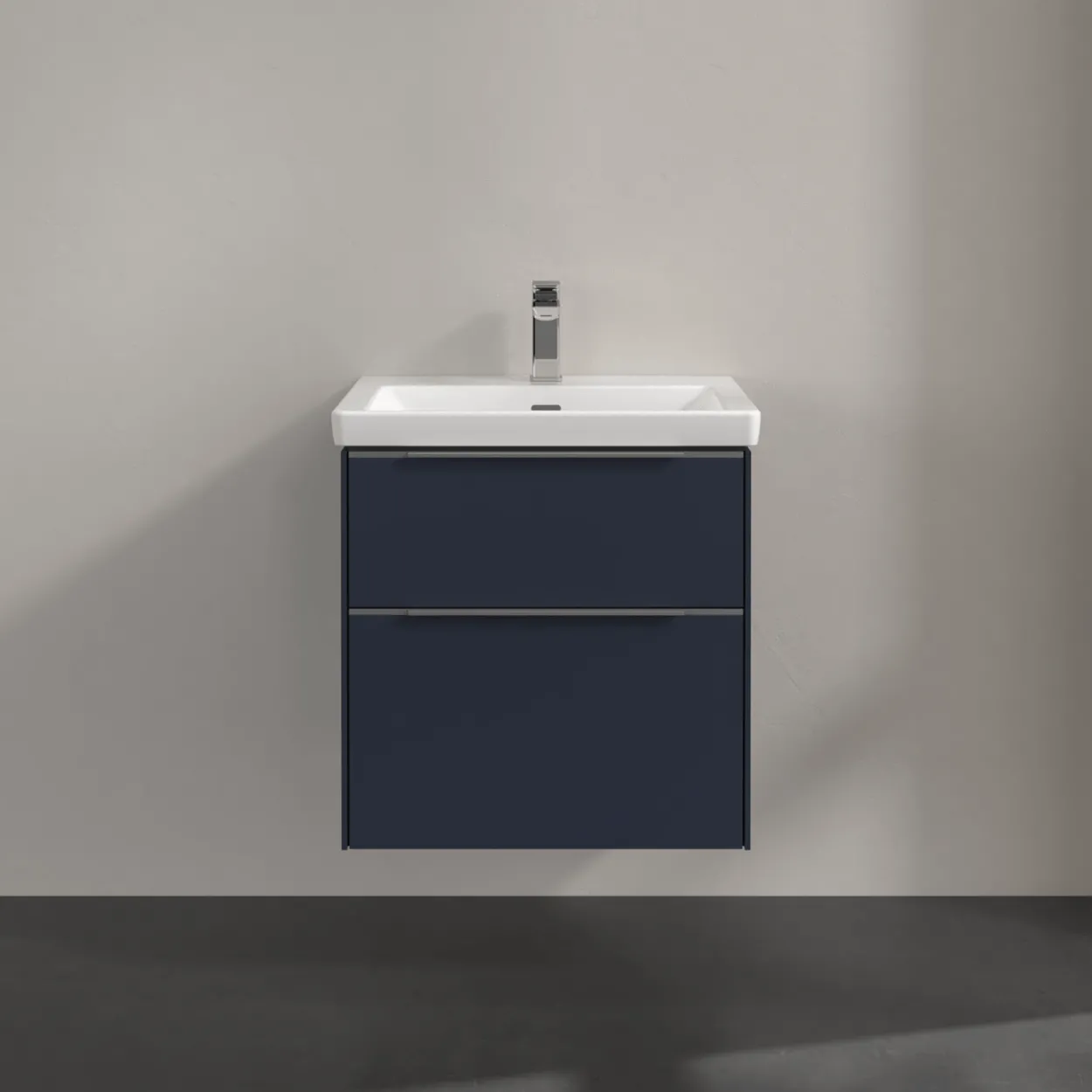 V&b subway 3.0 servantskap 57x47 marine blue håndtak i krom