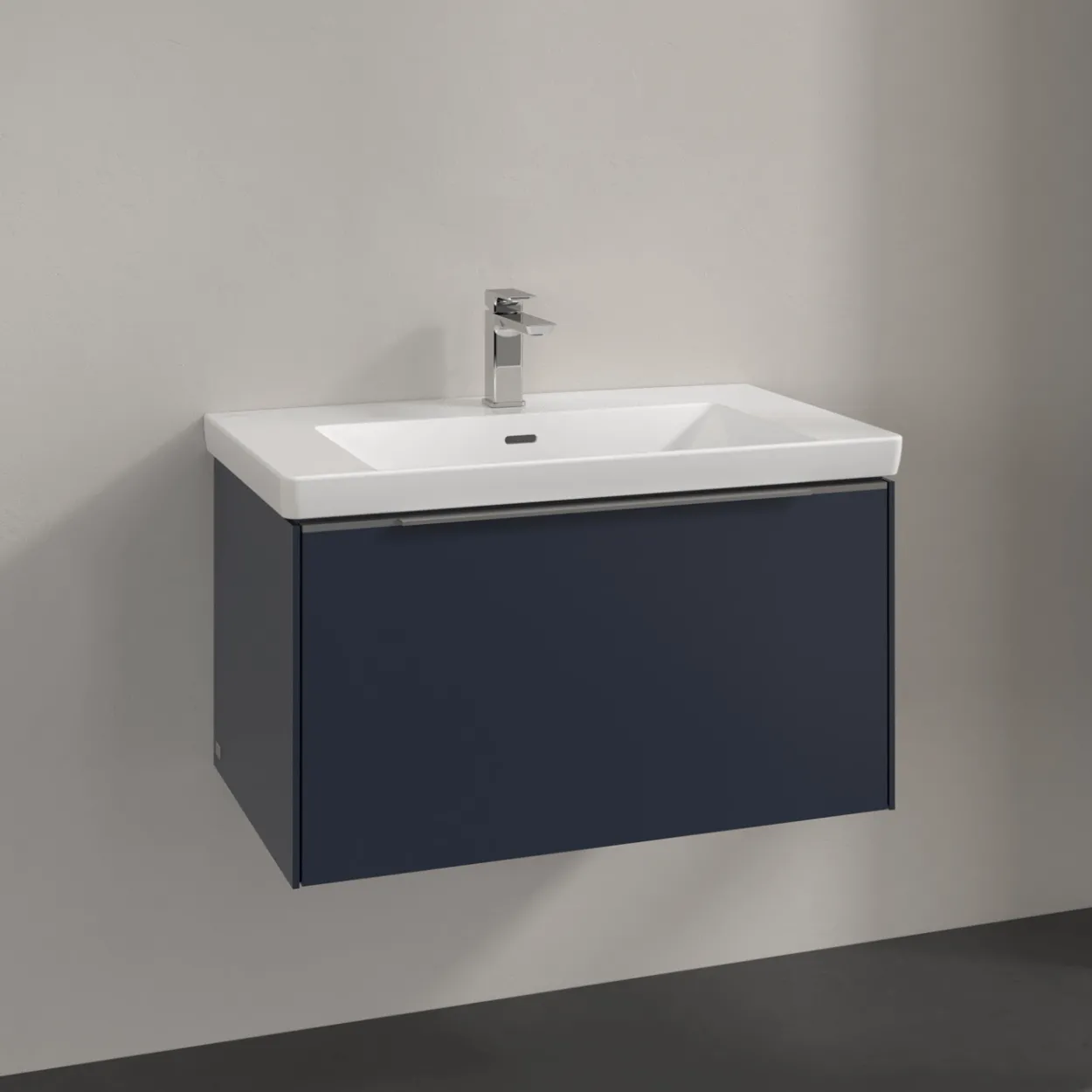 V&b subway 3.0 servantskap 77x42 marine blue håndtak i krom